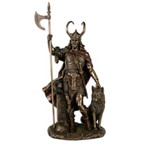 Statue Loki en résine aspect bronze 32,5 cm
