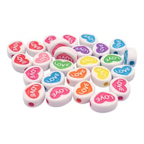 MégaCréa DIY - Perles LOVE 1,2 x 0,9 x 0,4 cm 40 g