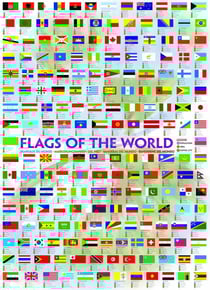 Puzzle 1000 pièces - Drapeaux du monde - Eurographics