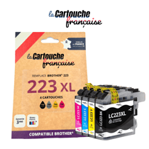 Cartouche Compatible BROTHER LC223XL Pack de 4 - La Cartouche Française