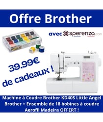KD40s Little Angel – Machine à coudre électronique pour enfants & débutants - Brother Blanc