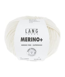 Pelote de Laine à tricoter MERINO + (PLUS) - Lang Yarns Ecru (002)