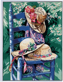Canevas Pénélope Antique La chaise aux chapeaux 50x65cm