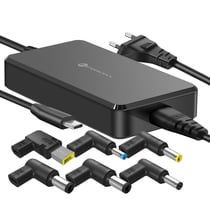 Forcell Chargeur Secteur pour Ordinateur USB-C PD 65W avec 6 Embouts DC Interchangeables Noir