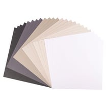 Papier cartonné noir - 30,5 x 30,5 cm - 216 g - Texturé - Florence - 24 feuilles