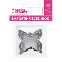 Graine Créative - emporte-pièces métal Papillon 3 pièces