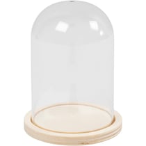 Cloche sur pied en bois, H : 9,5 cm, d 6 cm, diamètre intérieur 3 mm, 1 pièce