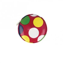 Mètre ruban pois sur fonds rouge 5,5cm