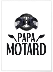 Affiche 'Papa motard' | A3 : 29,7x42cm