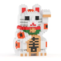 Mini Chat porte-bonheur Maneki Neko blanc Taille standard | JEKCA | 14 ans et +