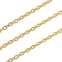 5 metres de CHAINE METAL DORE 3 x 2 mm - creation bijoux perles