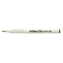 Lot de 12 stylos feutres permanents indélébiles - pointe 0,6 mm - ARTLINE - Noir
