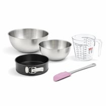 Set pâtisserie avec mini moule à manqué 18 cm, 2 bols à mixer, verre mesureur et spatule Zenker