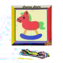 Kit canevas Petit cheval à bascule 15 x 15 cm gros trous