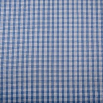 Tissu vichy Celvia bleu sur fond Blanc - Au mètre