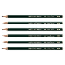 Crayon graphite FABER-CASTELL - Lot de 6 - Hexagonal - Mine HB 2 mm