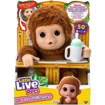 Mon Bébé Singe - Moose Toys - Little Live Pets - Singe Interactif Avec Accessoires