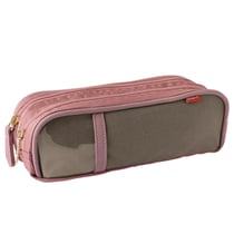 Trousse rectangulaire Kickers Girl 22 CM 2 Compartiments Marron