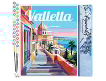 Peinture par Numéro Figured'Art - Affiche de voyage Valette - Kit de Loisir Créatif DIY Numéro d'Art Complet - 40x50cm sans châssis en bois
