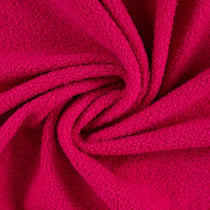 Tissu Bouclette Teddy envers Polaire uni Rose fuchsia