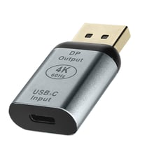 Adaptateur Vidéo USB-C femelle vers DisplayPort mâle Design Compact Gris