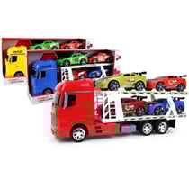 Véhicule d'Intervention - Camion Transport - 1/24 - 4 Voitures Sportives - Couleur Aléatoire