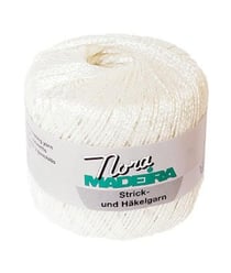 Fil à crocheter et à tricoter métallisé Nora Madeira - 25GR 390 Ecru