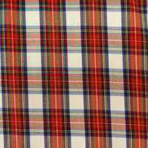 Tissu Tartan Ecossais Rouge Carreaux Blancs