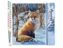 Peinture par Numéro Figured'Art - Renard dans la neige - Kit de Loisir Créatif DIY Numéro d'Art Complet - 40x50cm sans châssis en bois