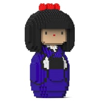 Poupée Kokeshi bleue Taille standard | JEKCA | 14 ans et +