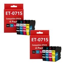 Pack de Cartouches Compatibles EPSON T0711-T0712-T0713-T0714 Imprimantes Stylus 78, 91, 92, Stylux DX, Stylux Office, Stylux SX