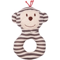 BabyGlück Hochet Anneau Singe Gris