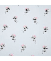 Tissu coton enfant souris de 150 cm de largeur Bleu vendu par 50 cm