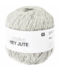 Fil de jute à tricoter ou crocheter HEY JUTE - 100gr - Rico Design 01 Greys