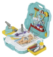 Valise centre pediatrique pour poupon - malette de soins docteur - nursery poupee