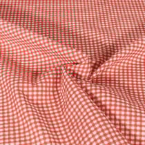 Tissu Double gaze de Coton Rayures rouge sur fond Blanc