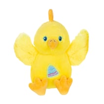 Peluche - Peluche Poussin jaune avec cloche bleue "Piou Piou Sonore" - 15 cm