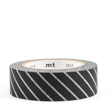 Masking tape - Rayure noire (stripe black) - 7 m x 15mm