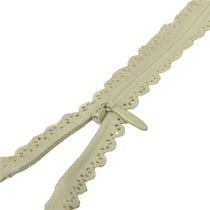 Fermeture dentelle non séparable ajustable - jaune pastis