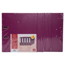 Lot de 5 classeurs à levier intérieur et extérieur en polypropylène - dos de 80mm - mécanique Prem'Touch - A4 - Fuchsia - x 2 - Exacompta