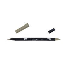 Lot de 6 feutres aquarellables double pointe brosse - TOMBOW - Gris chaud 5