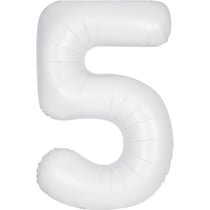 Ballon Géant Blanc Mat - Chiffre 5