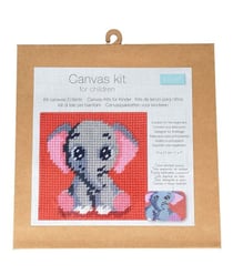 Kits Canevas enfant - 17 x 17 cm -Trimits ELEPHANT
