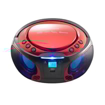 Lenco Radio FM / CD / MP3 / USB / Bluetooth Modèle SCD-550 Lumineux avec Écran LCD Rouge