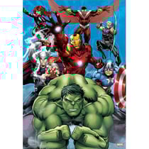 Puzzle marvel avengers hulk - iron man - captain america thor 200 pieces - collection super heros - educa - 15933
