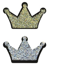 Lot de 3 écussons thermocollants paillettes réversibles 8x5cm