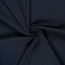 Tissu Jersey Viscose côtelé lourd Oréa uni Bleu marine