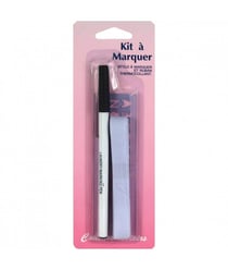 Kit d'Etiquetage ou marquage pour Vêtement ( ruban + stylo + trace lettre ) - Distrifil