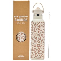 Gourde isotherme Léopard Crème (600 ml) Atelier Wagram