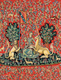 Canevas Pénélope Antique Dame à la licorne la Vue 65x80cm